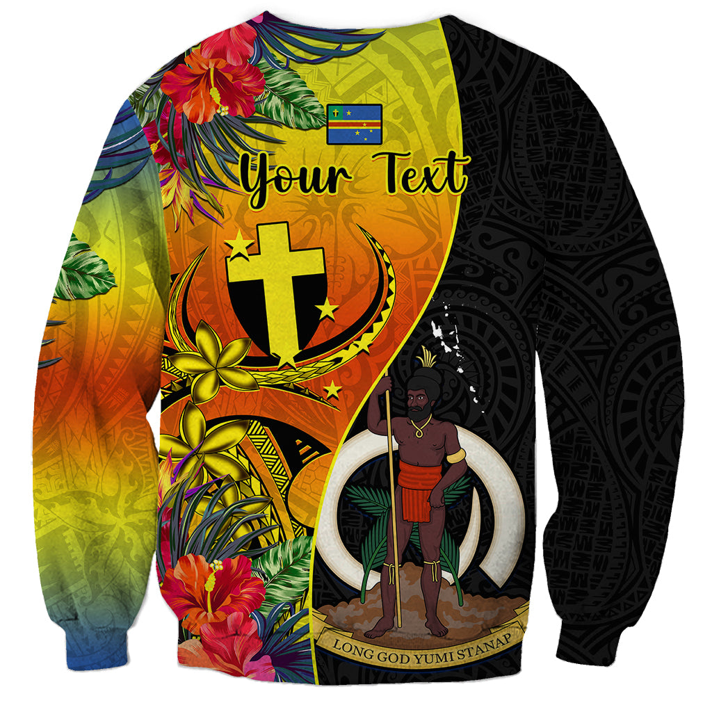 personalised-vanuatu-tafea-day-sweatshirt-coat-of-arms-mix-tropical-flowers