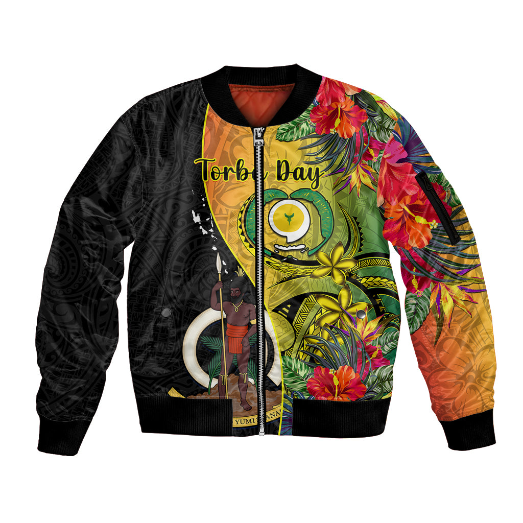 vanuatu-torba-day-sleeve-zip-bomber-jacket-coat-of-arms-mix-tropical-flowers