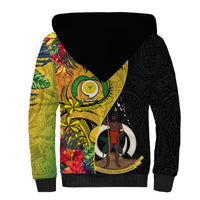 personalised-vanuatu-torba-day-sherpa-hoodie-coat-of-arms-mix-tropical-flowers