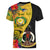 personalised-vanuatu-torba-day-women-v-neck-t-shirt-coat-of-arms-mix-tropical-flowers