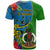 Vanuatu Malampa Day T Shirt Coat Of Arms Mix Tropical Flowers LT14 - Polynesian Pride