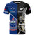 New Zealand And Samoa Rugby T Shirt All Black Tiki Fern Mix Manu Samoa 2023 World Cup LT14 Black - Polynesian Pride
