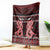 Kia Ora New Zealand Blanket Maori Language Week Whero Taniko Motif - Polynesian Pride