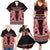 Kia Ora New Zealand Family Matching Summer Maxi Dress and Hawaiian Shirt Maori Language Week Whero Taniko Motif - Polynesian Pride