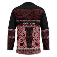 Kia Ora New Zealand Hockey Jersey Maori Language Week Whero Taniko Motif - Polynesian Pride