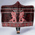 Kia Ora New Zealand Hooded Blanket Maori Language Week Whero Taniko Motif - Polynesian Pride