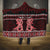 Kia Ora New Zealand Hooded Blanket Maori Language Week Whero Taniko Motif - Polynesian Pride