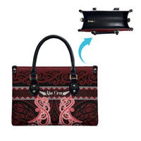 Kia Ora New Zealand Leather Bag Maori Language Week Whero Taniko Motif - Polynesian Pride