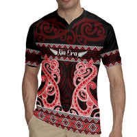 Kia Ora New Zealand Rugby Jersey Maori Language Week Whero Taniko Motif - Polynesian Pride