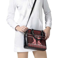 Kia Ora New Zealand Shoulder Handbag Maori Language Week Whero Taniko Motif - Polynesian Pride