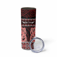 Kia Ora New Zealand Skinny Tumbler Maori Language Week Whero Taniko Motif - Polynesian Pride
