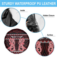 Kia Ora New Zealand Spare Tire Cover Maori Language Week Whero Taniko Motif - Polynesian Pride