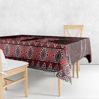 Kia Ora New Zealand Tablecloth Maori Language Week Whero Taniko Motif - Polynesian Pride