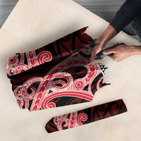 Kia Ora New Zealand Umbrella Maori Language Week Whero Taniko Motif - Polynesian Pride