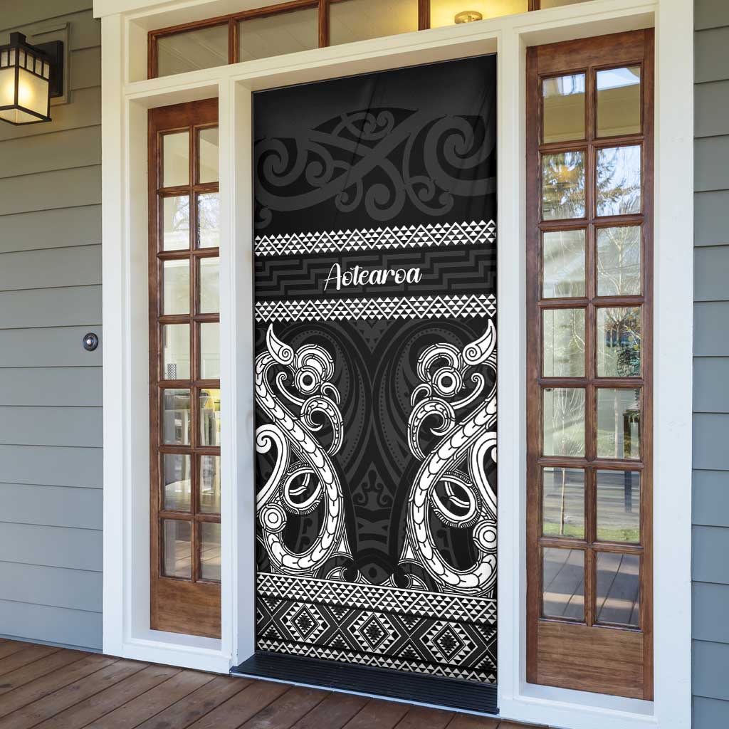 Kia Ora New Zealand Door Cover Maori Language Week Pango Taniko Motif - Polynesian Pride