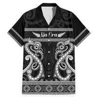 Kia Ora New Zealand Family Matching Mermaid Dress and Hawaiian Shirt Maori Language Week Pango Taniko Motif - Polynesian Pride