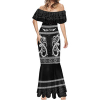Kia Ora New Zealand Mermaid Dress Maori Language Week Pango Taniko Motif - Polynesian Pride