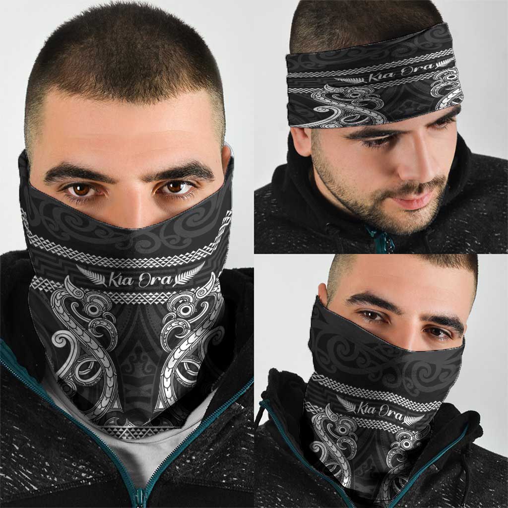 Kia Ora New Zealand Neck Gaiter Maori Language Week Pango Taniko Motif - Polynesian Pride