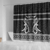 Kia Ora New Zealand Shower Curtain Maori Language Week Pango Taniko Motif - Polynesian Pride