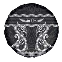 Kia Ora New Zealand Spare Tire Cover Maori Language Week Pango Taniko Motif - Polynesian Pride