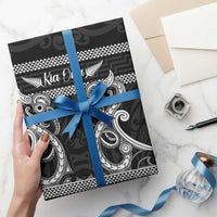 Kia Ora New Zealand Wrapping Paper Maori Language Week Pango Taniko Motif - Polynesian Pride