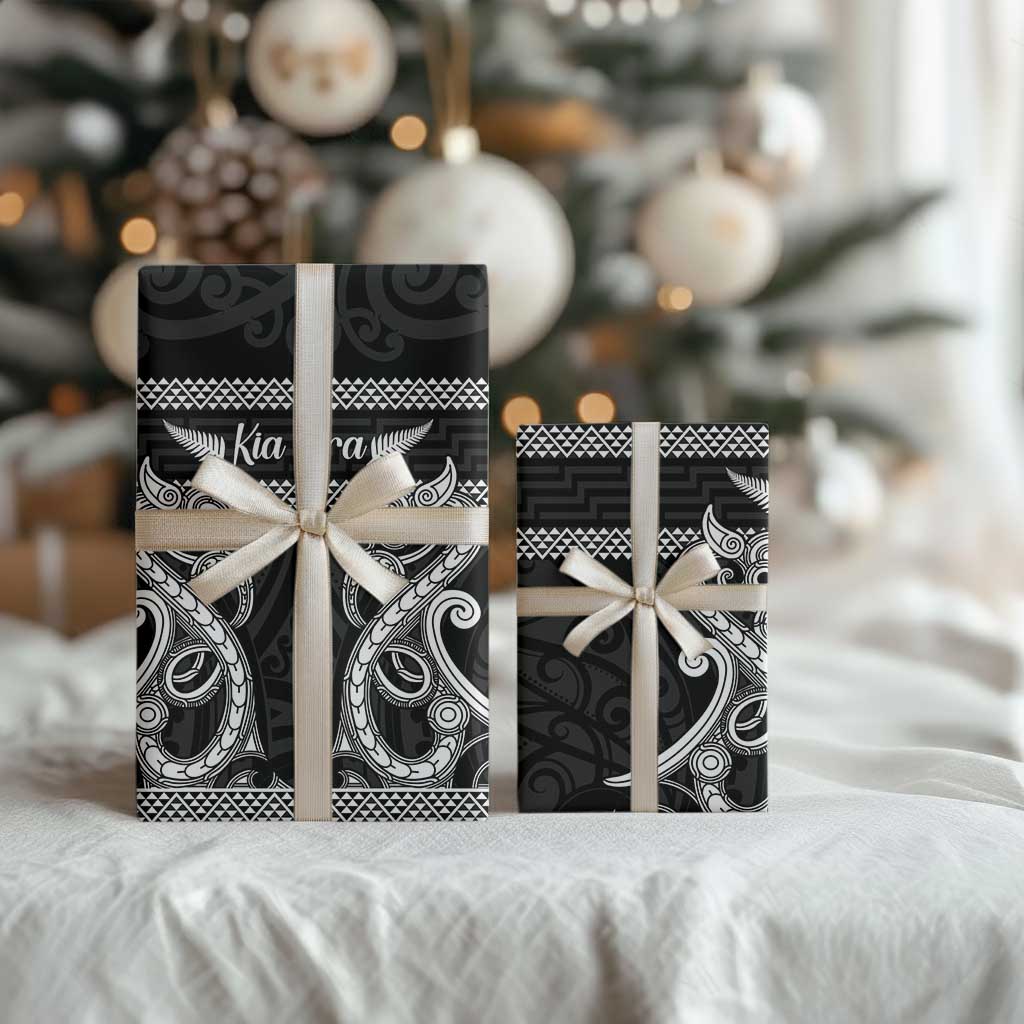 Kia Ora New Zealand Wrapping Paper Maori Language Week Pango Taniko Motif - Polynesian Pride