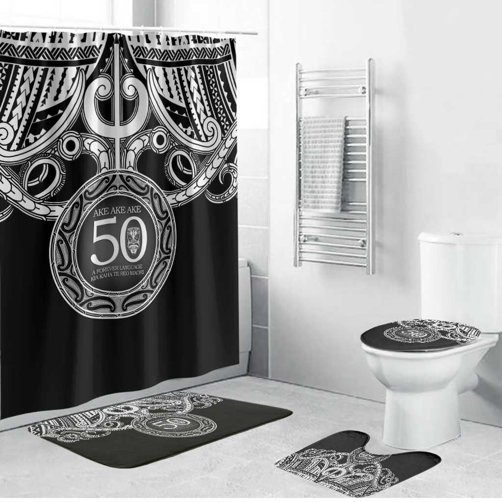 Kia Kaha Te Reo Maori New Zealand Bathroom Set 50th Anniversary Ake Ake Ake - Polynesian Pride