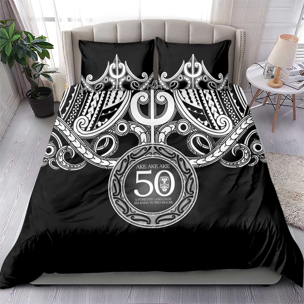 Kia Kaha Te Reo Maori New Zealand Bedding Set 50th Anniversary Ake Ake Ake - Polynesian Pride