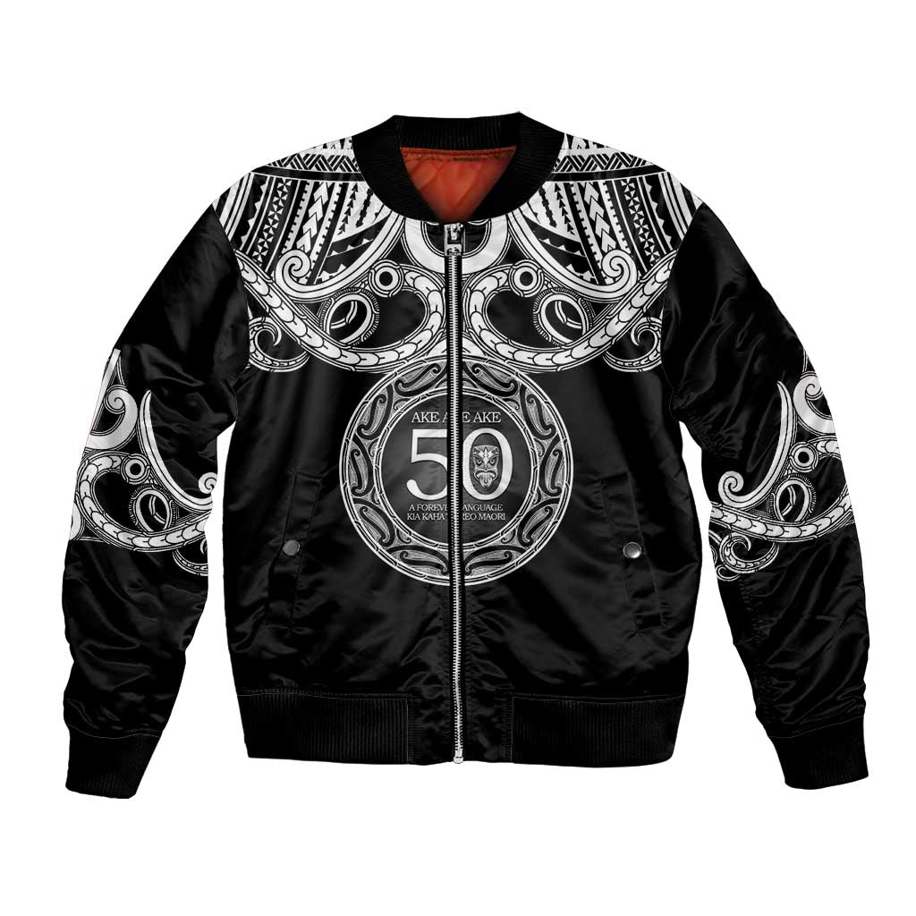 Kia Kaha Te Reo Maori New Zealand Bomber Jacket 50th Anniversary Ake Ake Ake - Polynesian Pride