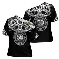 Kia Kaha Te Reo Maori New Zealand Cross Shoulder Shirt 50th Anniversary Ake Ake Ake - Polynesian Pride