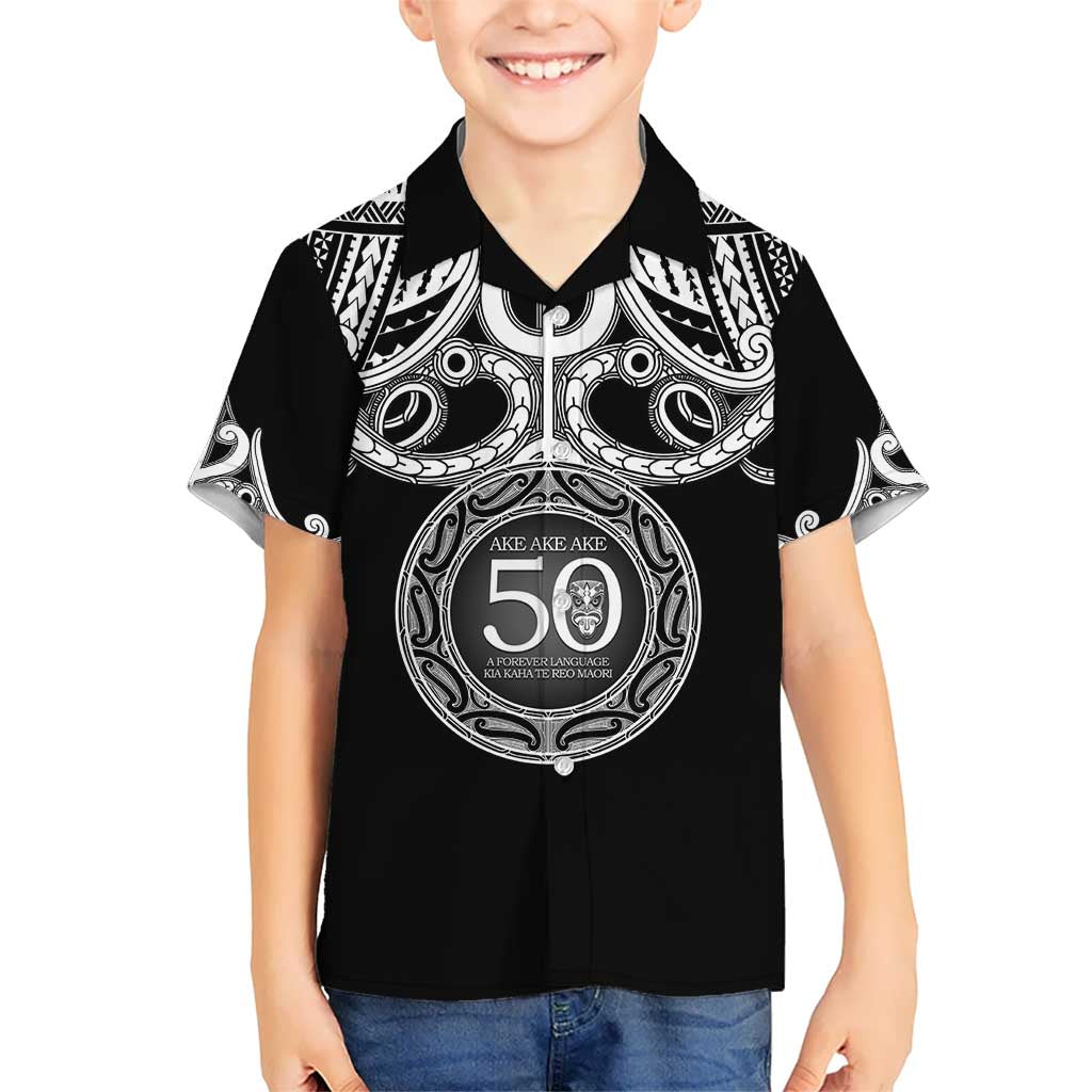 Kia Kaha Te Reo Maori New Zealand Kid Hawaiian Shirt 50th Anniversary Ake Ake Ake - Polynesian Pride