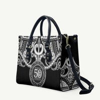 Kia Kaha Te Reo Maori New Zealand Leather Bag 50th Anniversary Ake Ake Ake - Polynesian Pride