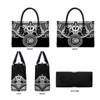 Kia Kaha Te Reo Maori New Zealand Leather Bag 50th Anniversary Ake Ake Ake - Polynesian Pride