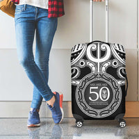 Kia Kaha Te Reo Maori New Zealand Luggage Cover 50th Anniversary Ake Ake Ake - Polynesian Pride
