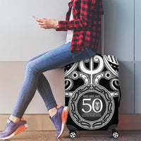 Kia Kaha Te Reo Maori New Zealand Luggage Cover 50th Anniversary Ake Ake Ake - Polynesian Pride