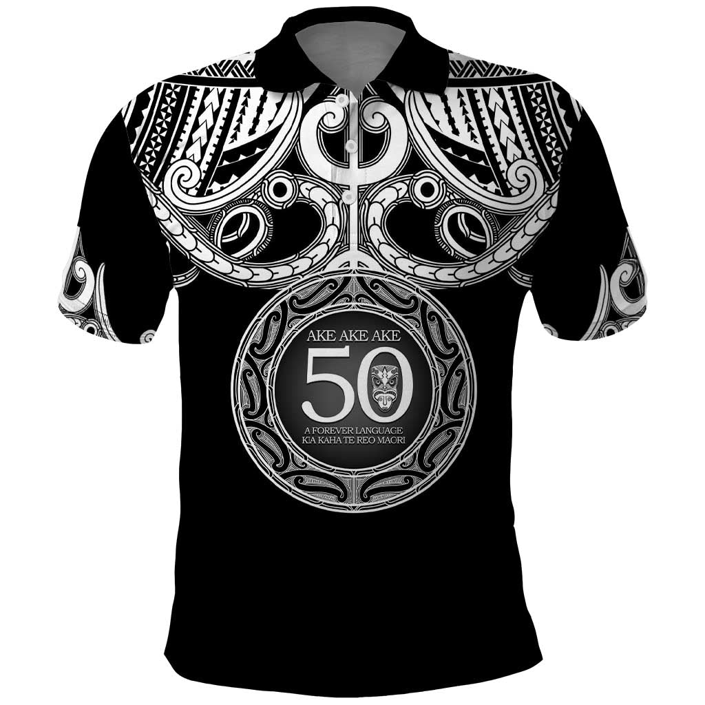 Kia Kaha Te Reo Maori New Zealand Polo Shirt 50th Anniversary Ake Ake Ake - Polynesian Pride