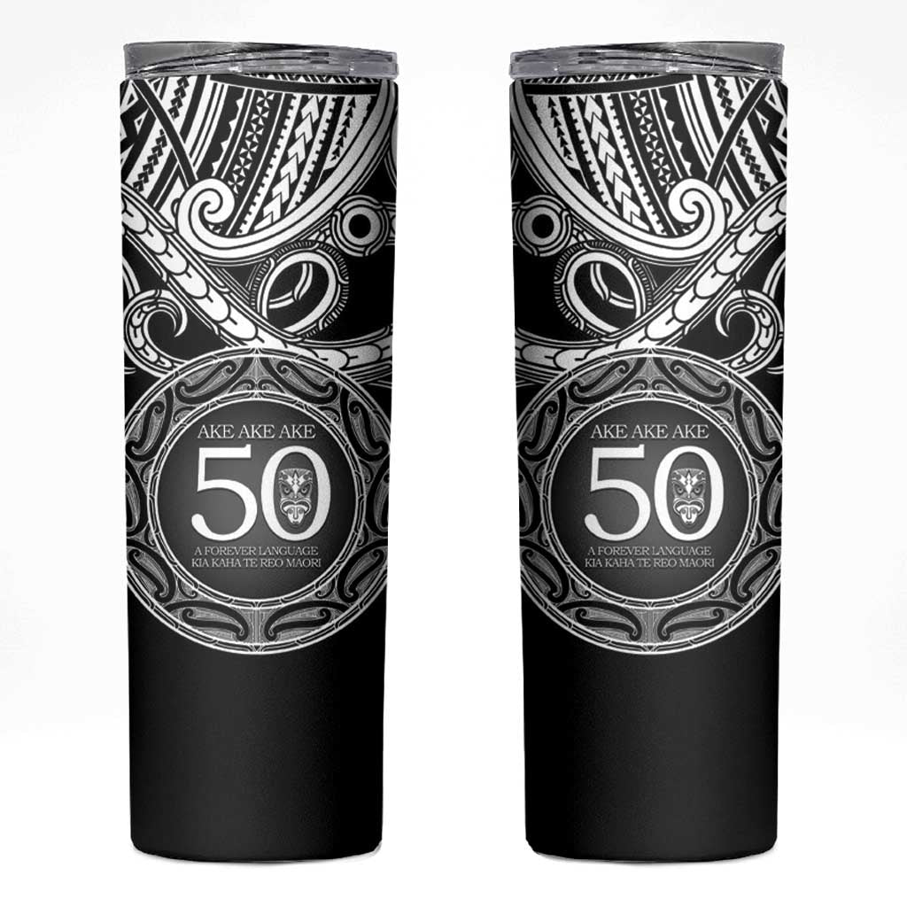 Kia Kaha Te Reo Maori New Zealand Skinny Tumbler 50th Anniversary Ake Ake Ake - Polynesian Pride