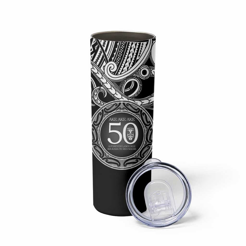 Kia Kaha Te Reo Maori New Zealand Skinny Tumbler 50th Anniversary Ake Ake Ake - Polynesian Pride