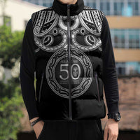 Kia Kaha Te Reo Maori New Zealand Sleeveless Puffer Jacket 50th Anniversary Ake Ake Ake - Polynesian Pride