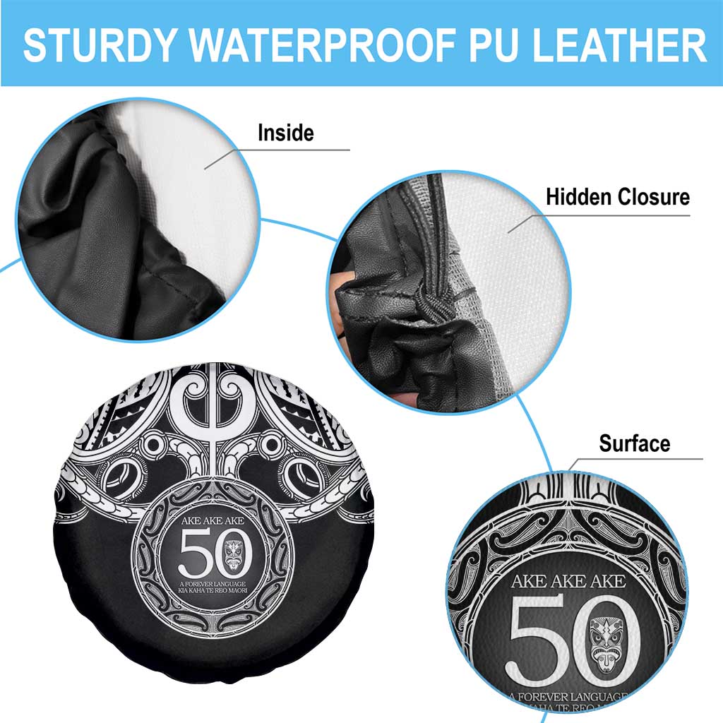 Kia Kaha Te Reo Maori New Zealand Spare Tire Cover 50th Anniversary Ake Ake Ake - Polynesian Pride