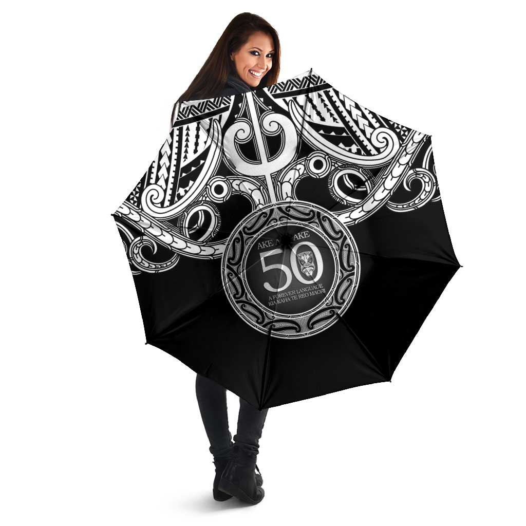 Kia Kaha Te Reo Maori New Zealand Umbrella 50th Anniversary Ake Ake Ake - Polynesian Pride