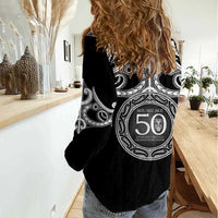 Kia Kaha Te Reo Maori New Zealand Women Casual Shirt 50th Anniversary Ake Ake Ake - Polynesian Pride