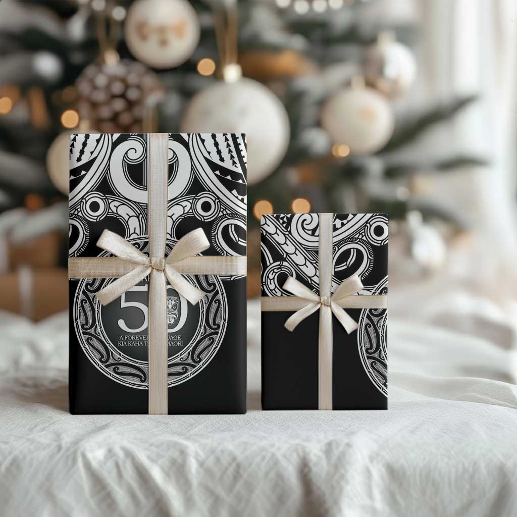 Kia Kaha Te Reo Maori New Zealand Wrapping Paper 50th Anniversary Ake Ake Ake - Polynesian Pride