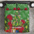 Kakapo New Zealand Christmas Bedding Set Meri Kirihimete Pohutukawa - Green Color