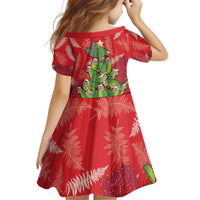Kakapo New Zealand Christmas Family Matching Tank Maxi Dress and Hawaiian Shirt Meri Kirihimete Pohutukawa - Red Color LT14 - Polynesian Pride