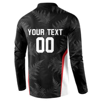 Custom New Zealand Silver Fern Softball Button Sweatshirt Go Aotearoa LT14 - Polynesian Pride