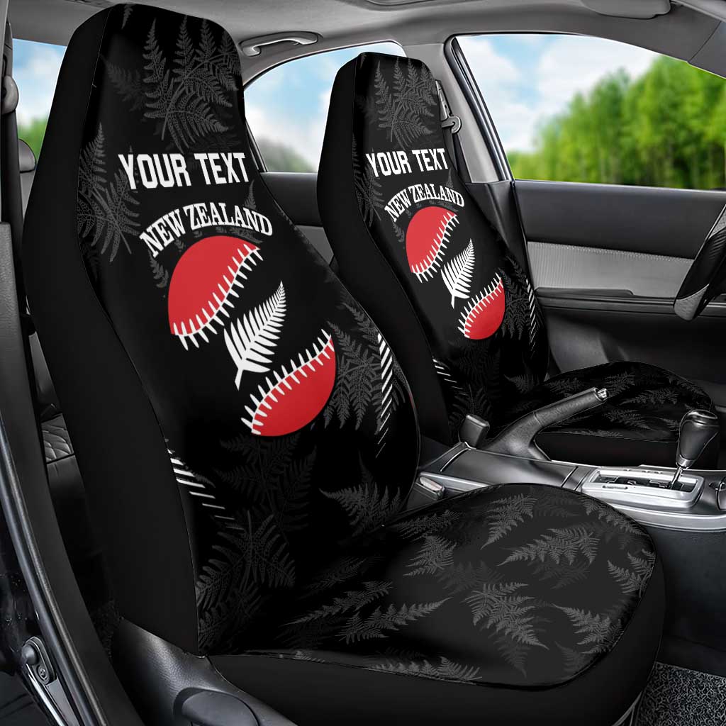 Custom New Zealand Silver Fern Softball Car Seat Cover Go Aotearoa