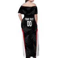 Custom New Zealand Silver Fern Softball Off Shoulder Maxi Dress Go Aotearoa LT14 - Polynesian Pride