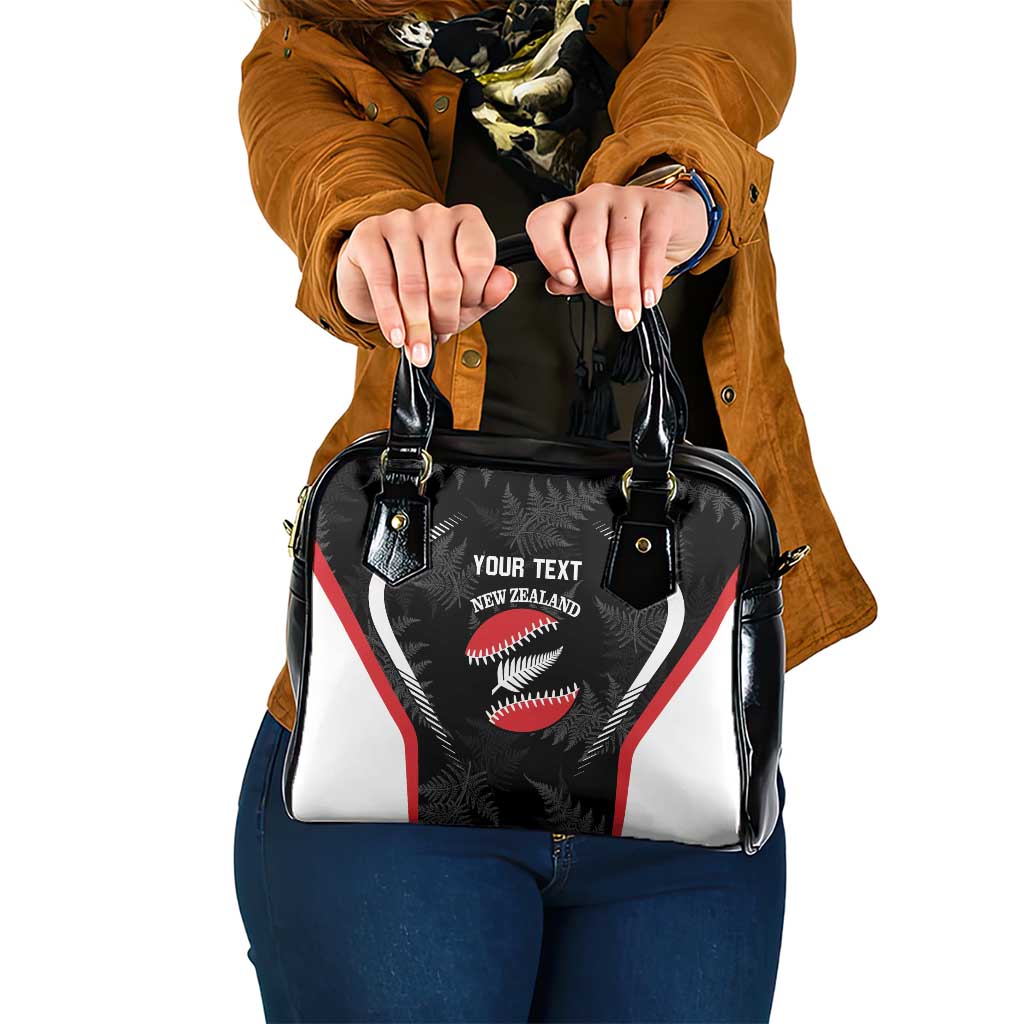 Custom New Zealand Silver Fern Softball Shoulder Handbag Go Aotearoa LT14 One Size Black - Polynesian Pride