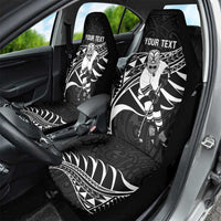 Custom Aotearoa Ice Hockey Car Seat Cover NZ Tiki Mascot - Maori Pattern LT14 - Polynesian Pride